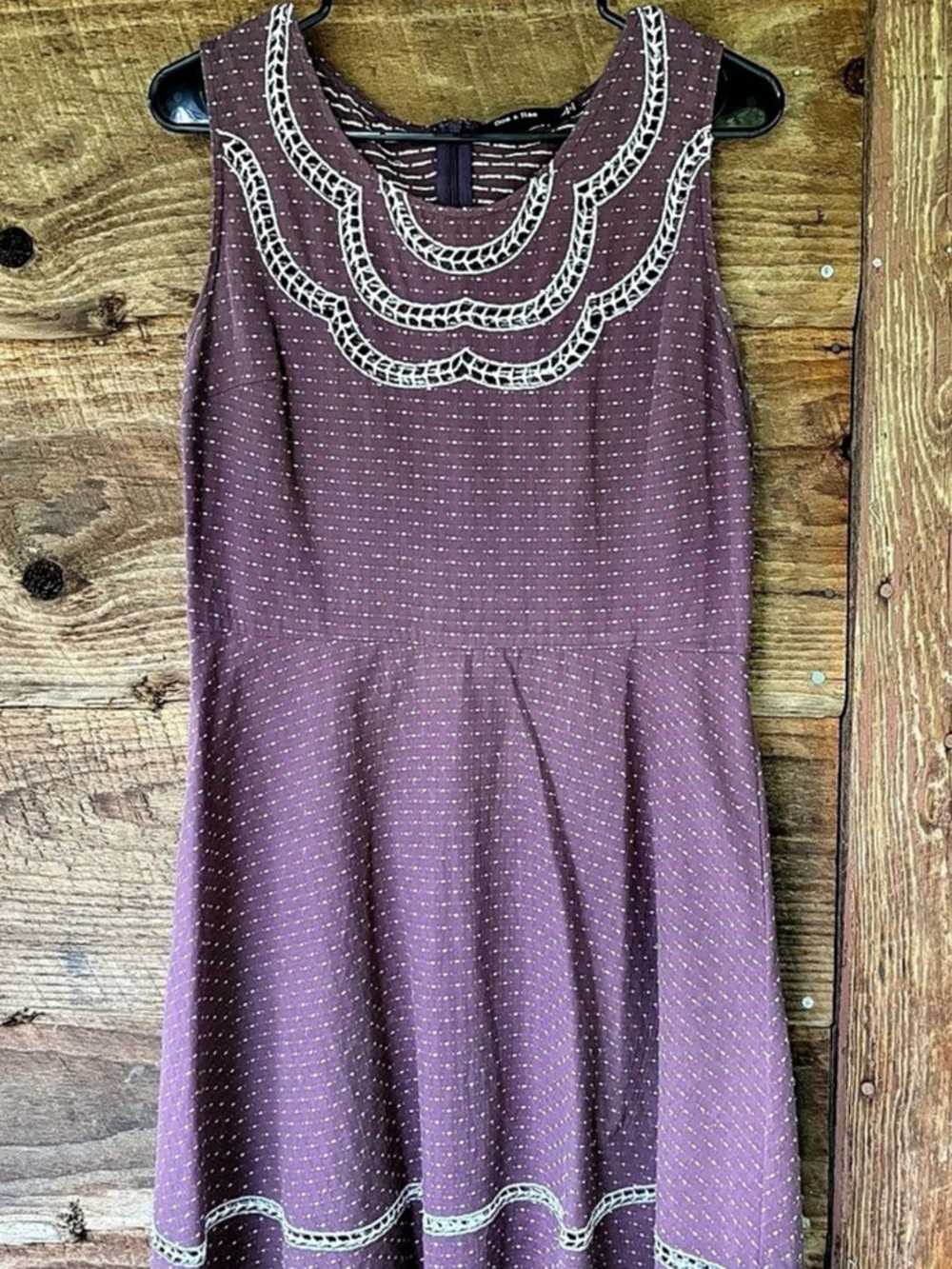 Doe & Rae Women's Polka Dot Mini Dress in Purple Like New
